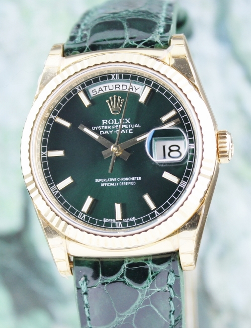 (image for) UNPOLISHED ROLEX 18K YELLOW GOLD OYSTER PERPETUAL DAY-DATE / 118138